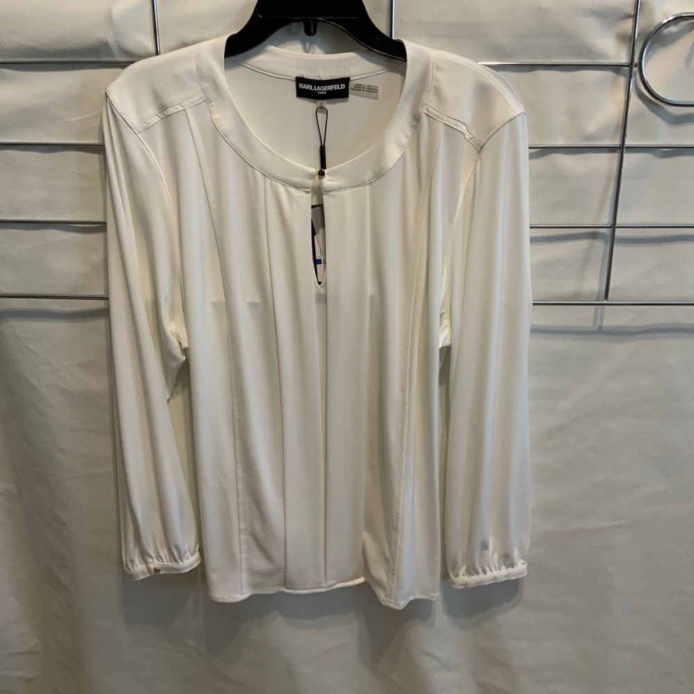 KARL LAGERFIELD WHITE BLOUSE-NWT